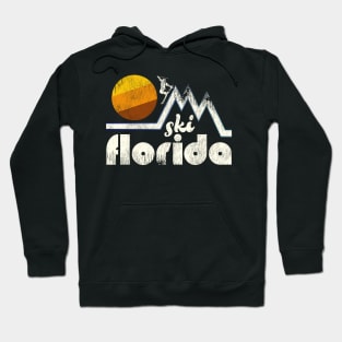 Retro Ski Florida Travel Humor Hoodie